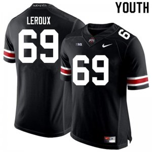 NCAA Ohio State Buckeyes Youth #69 Trey Leroux Black Nike Football College Jersey NVH0045DR